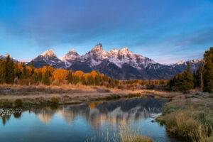 grand teton national park in autumn