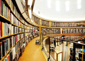 large library bookshelves