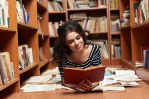reading in library