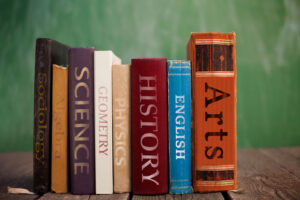 books of knowledge stacked up