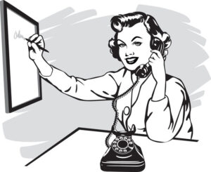 vintage phone secretary